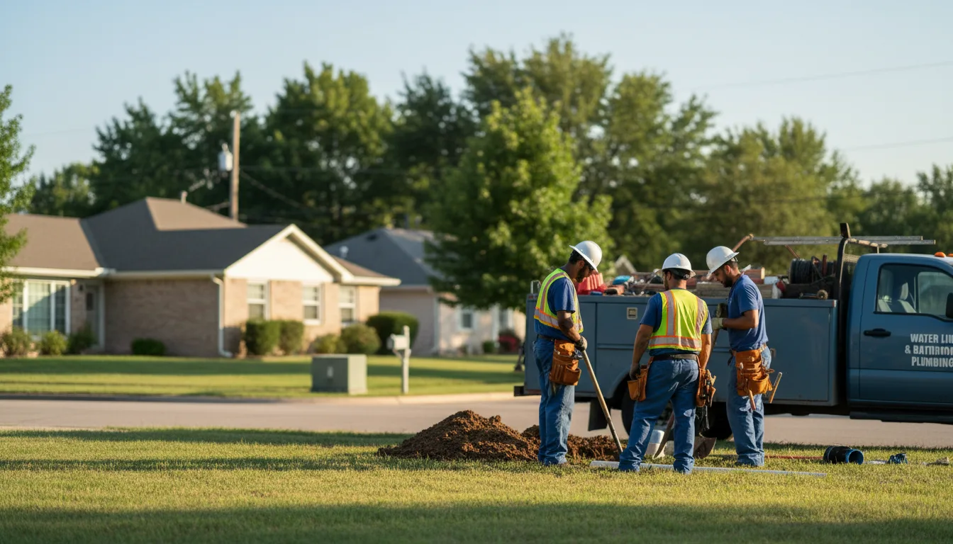 Residential water line and bathroom plumbing service in Hilliard, OH